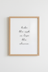 Motivational Quote Wall Art | Take The Risk Minimalist Poster, Office Decor