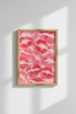 Preppy Pink Lips Wall Art | Girly Lipstick Poster, Aesthetic Dorm Decor