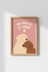 Whimsical Dog Love Wall Art Print | Living Room Decor | Pastel Cozy Poster