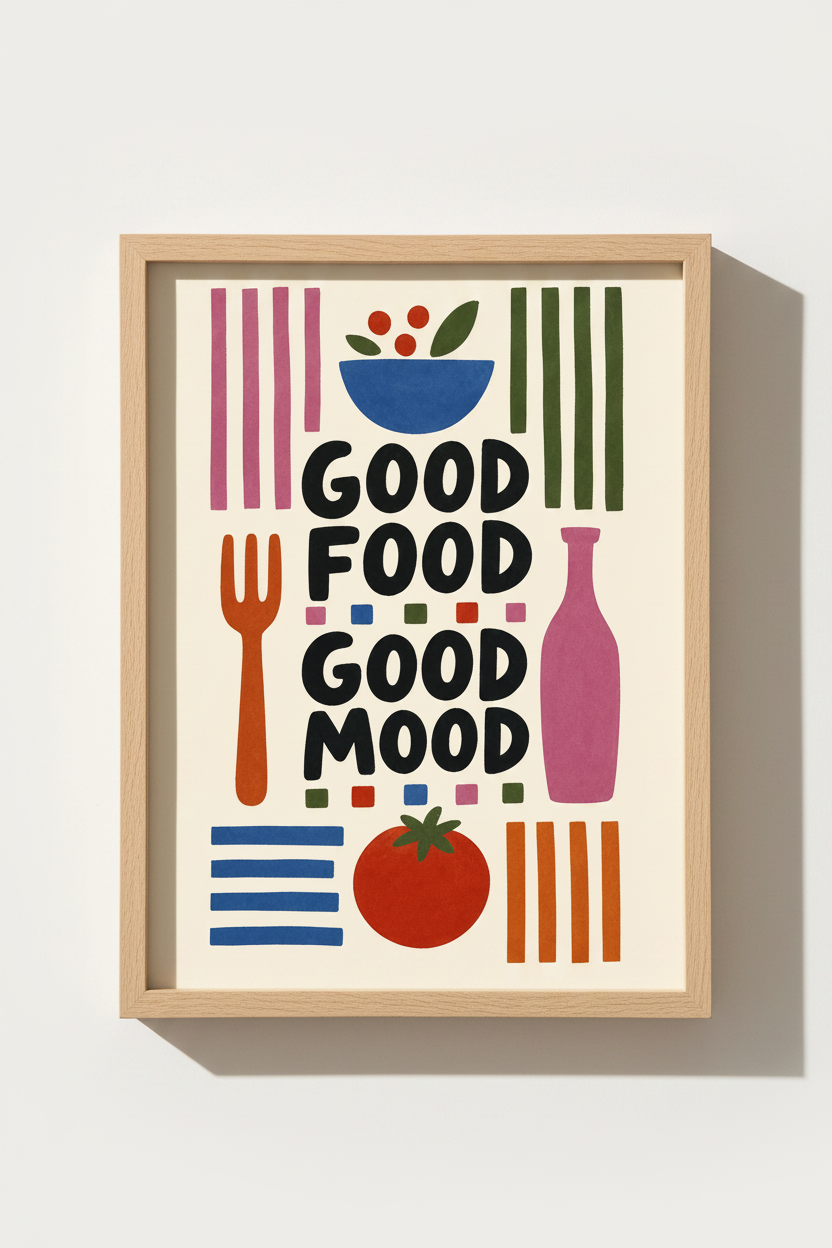 Food Wall Art Print | Kitchen Decor | Colorful Pop Poster