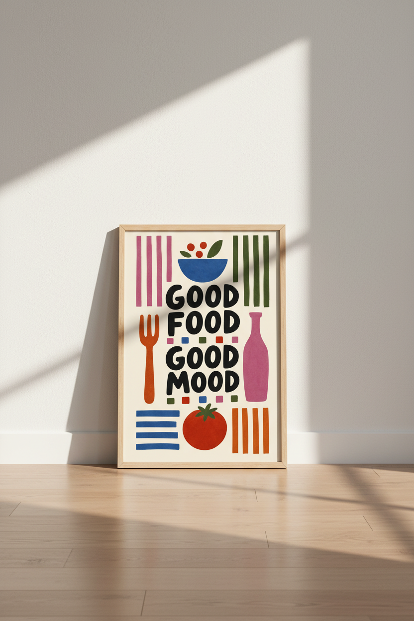Food Wall Art Print | Kitchen Decor | Colorful Pop Poster