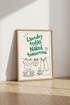 Laundry Today Naked Tomorrow Wall Art | Green & Purple Funny Poster | Laundry Room Decor