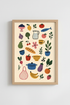 Kitchen Wall Art | Whimsical Pantry Print, Living Room Decor