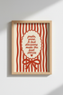 pasta wall art | retro red & cream, kitchen decor