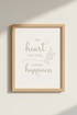 Heart That Gives Wall Art Print | Neutral Living Room Decor | Minimalist Poster