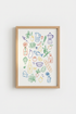 Italian Kitchen Art Print | Colorful Mediterranean Food Poster | Eclectic Kitchen Decor