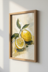 Lemon Fruit Oil Painting | Yellow Citrus Botanical Art, Kitchen & Dining Wall Decor