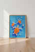 Sea Turtle Pool Wall Art Print | Coastal Bathroom Decor | Modern Summer Poster