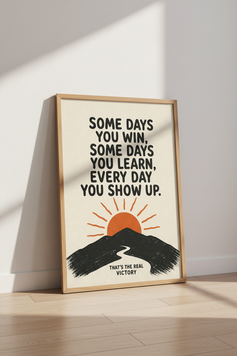 Motivational Quote Wall Art Print | Office Decor | Retro Minimalist Poster