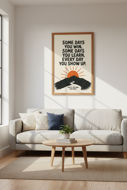 Motivational Quote Wall Art Print | Office Decor | Retro Minimalist Poster