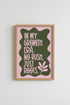 In My Growth Era Typography Art | Pink & Green Quote Print | Mental Health Decor