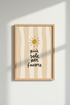 Italian Sun Wall Art Print | Boho Mediterranean Decor | Neutral Minimalist Poster