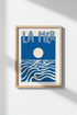 Ocean Wall Art | Abstract Navy, Sea Sunset | Living Room Decor | Coastal Poster