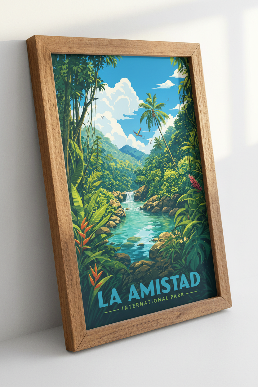 La Amistad International Park Wall Art | Tropical Jungle Print, Travel Decor Poster