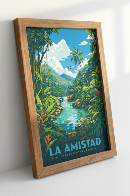 La Amistad International Park Wall Art | Tropical Jungle Print, Travel Decor Poster