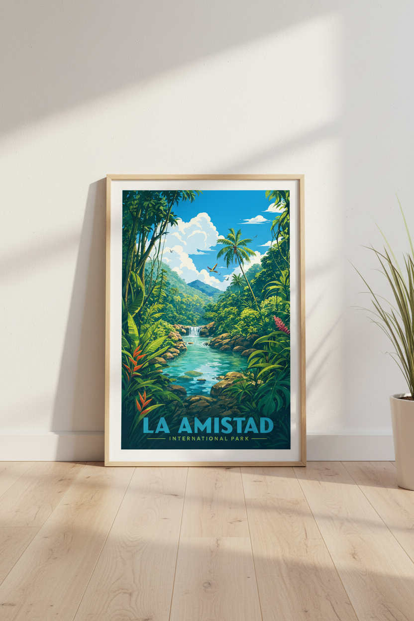 La Amistad International Park Wall Art | Tropical Jungle Print, Travel Decor Poster