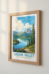 Lagan Valley Mountain Travel Poster | Scenic Landscape Print | Vintage Nature Wall Art
