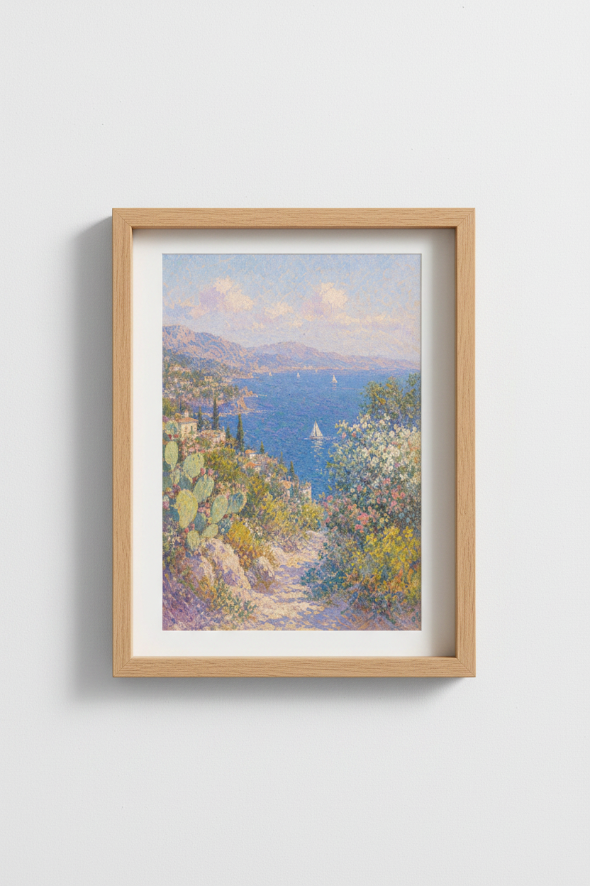 Coastal Wall Art | Impressionist Seascape, Pastel Tones | Living Room Decor