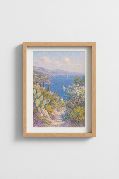 Coastal Wall Art | Impressionist Seascape, Pastel Tones | Living Room Decor