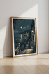Lake Como Moonlight Print | Italian Coastal Landscape | Dark Academia Decor