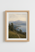 Oil Painting Mountain Landscape Wall Art Print | Living Room Decor | Rustic Poster