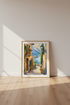 Lake Como Italy Wall Art Print | Watercolor Village Decor | Mediterranean Poster