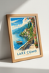 Lake Como Italy Wall Art Print | Travel Poster Decor | Mediterranean Aesthetic