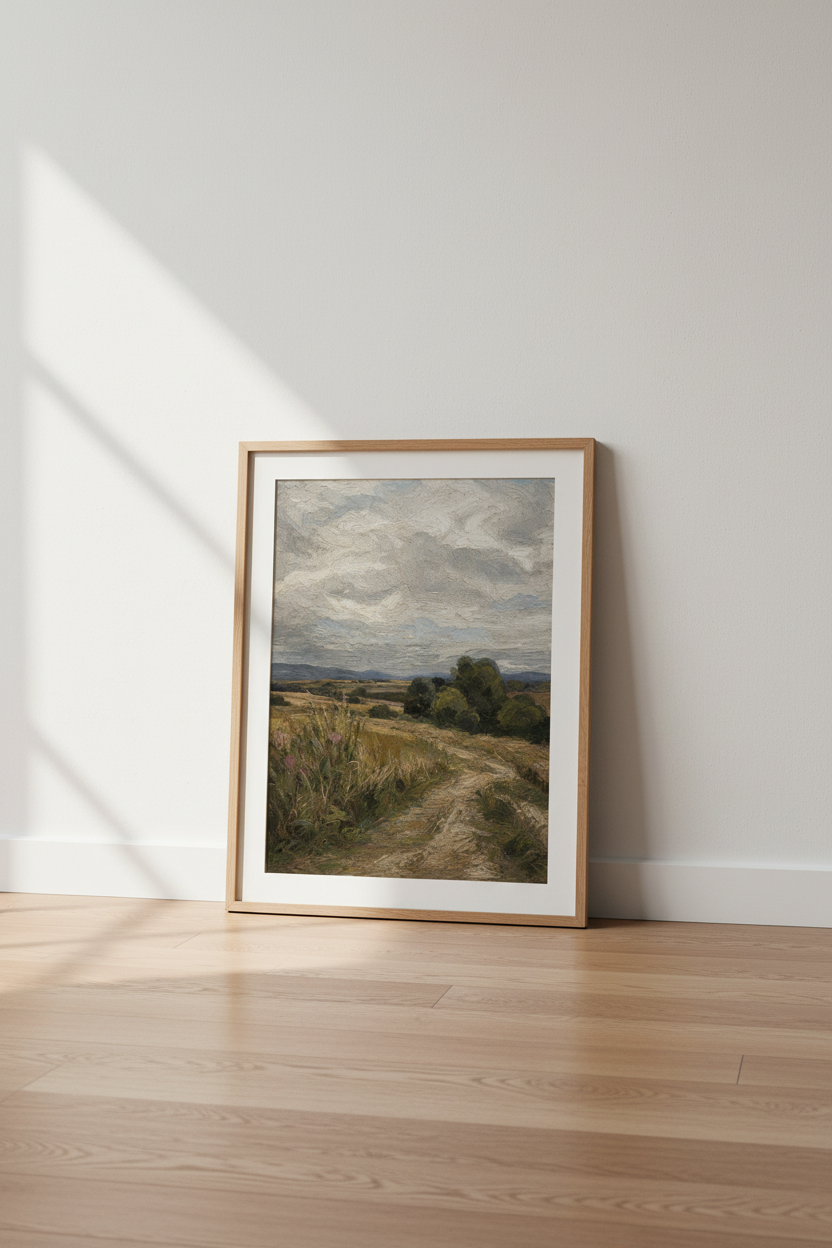 Impressionist Countryside Landscape Wall Art Print | Living Room Decor | Rustic Poster