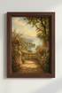 Italian Landscape Wall Art Print | Terrace Living Room Decor | Aesthetic Poster