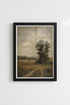 Vintage Landscape Oil Painting | Moody Tree Scene, Farmhouse Wall Art Print