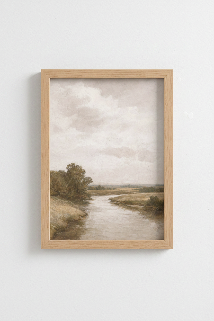 Landscape Wall Art Print | Living Room Decor | Soft Tones Poster