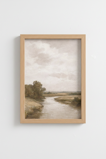 Landscape Wall Art Print | Living Room Decor | Soft Tones Poster