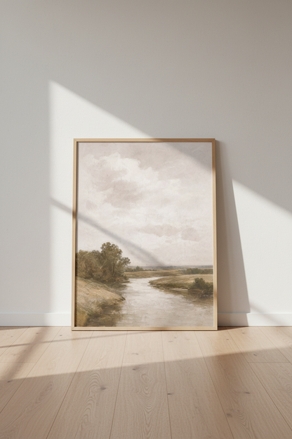 Landscape Wall Art Print | Living Room Decor | Soft Tones Poster