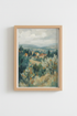 Impressionist Provence village art Wall Art Print | Living Room Decor | Soft Poster