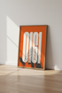 Manchester 0161 Typography Wall Art Print | Urban Orange Decor | Modern Poster