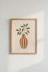 Boho Botanical Vase Wall Art Print | Neutral Terracotta Decor | Minimalist Poster