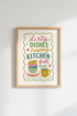 Kitchen Quote Wall Art Print | Colorful Hand Drawn Poster, Happy Home Decor