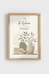 The Kitchen Wall Art | Minimalist Olive Print, Neutral Farmhouse Decor