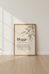 Hygge Definition Wall Art Print | Boho Living Room Decor | Scandi Minimalist Poster