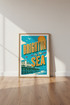 Brighton by the Sea Wall Art | Retro Coastal Travel Poster, British Seaside Decor