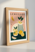 Lemonade Still Life Art | Pink & Yellow Citrus Decor, Kitchen Poster