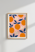 Citrus Wall Art Print | Pop Modern, Pink & Orange Decor | Living Room Poster