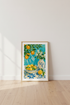 Citrus Still Life Art Print | Lemon Orange Kitchen Decor | Mediterranean Poster