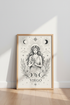 Virgo Zodiac Goddess Wall Art | Celestial Astrology Print | Boho Minimalist Poster