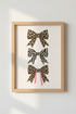 Cheetah Bow Wall Art Print | Animal Print Coquette Poster, Chic Bedroom Decor