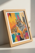 Abstract Tiger Wall Art | Colorful Wildlife Painting, Modern Living Room Decor Poster