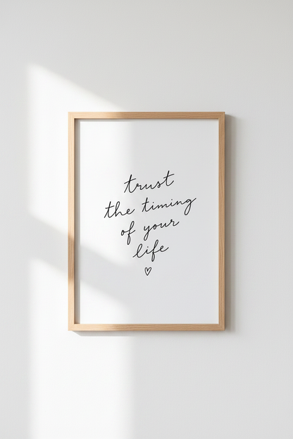 Inspirational Quote Wall Art Print | Office &amp; Bedroom Decor | Minimalist Poster