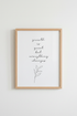 Growth Is Quiet | Minimalist Script Botanical Art, Modern Office & Bedroom Print