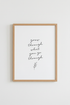 Grow Through What You Go Through | Minimalist Script, Office & Home Decor Poster
