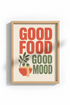 Bold Typography Good Mood Wall Art Print | Living Room Decor | Retro Poster